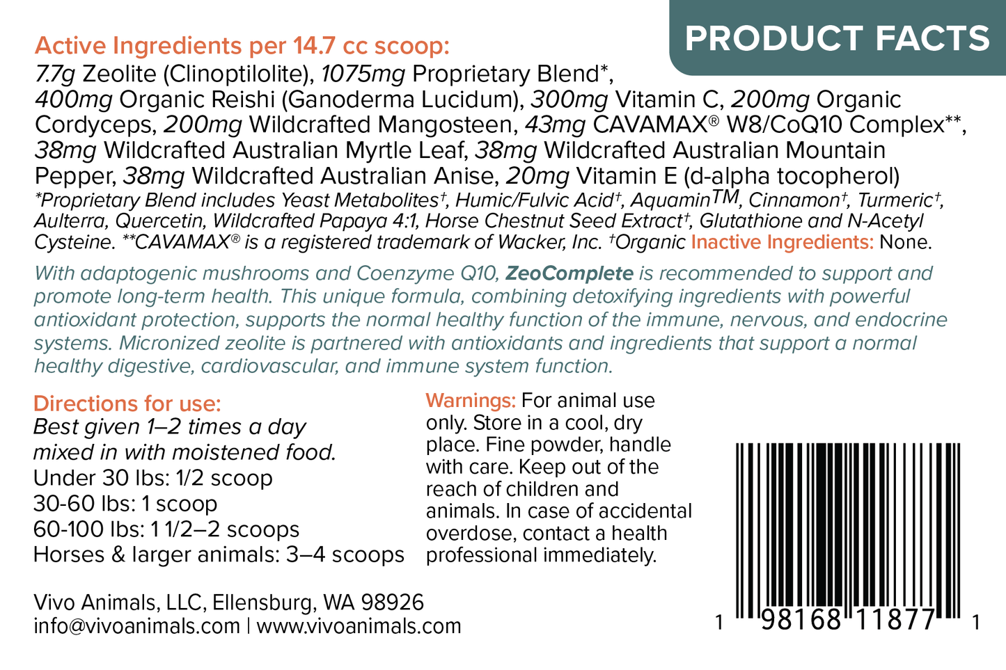 ZEOCOMPLETE - Wholesale