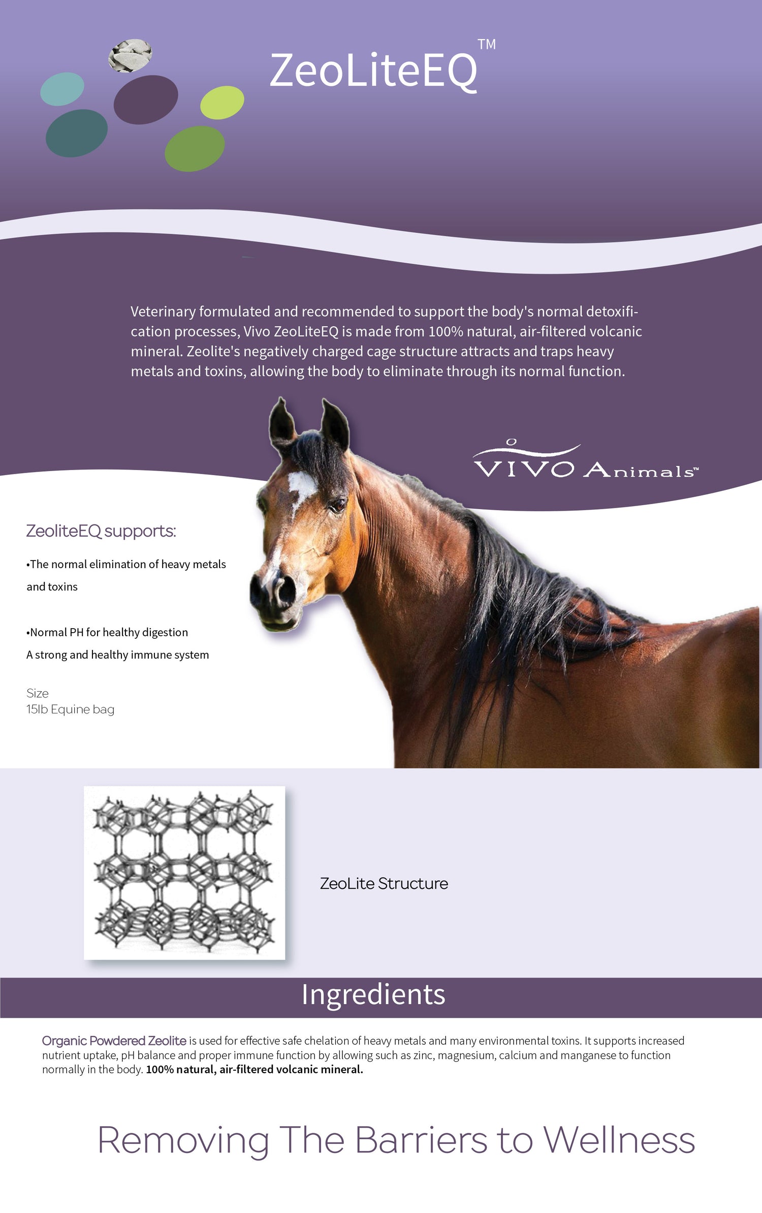 ZEOLITE Vivo Animals